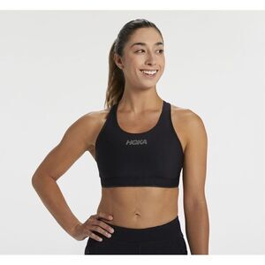Hoka One Performance Sports Bra Womens XS Black Athletic Racerback Running